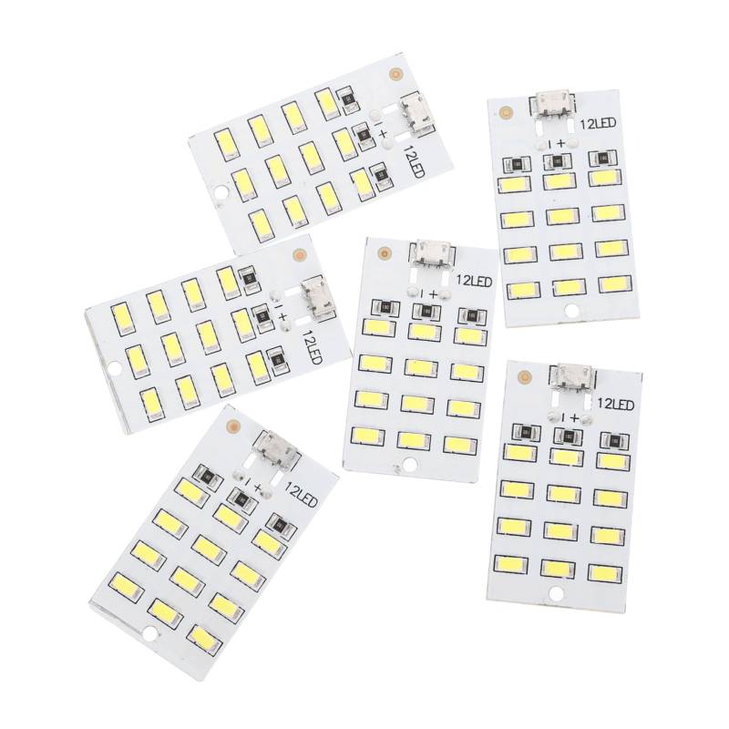 Ciieeo 6Stücke LED Lichtpanel USB Innenbeleuchtung Für Auto Leds Kompakte Lichtleiste Für Camping Einfach Zu Installieren Langlebig von Ciieeo