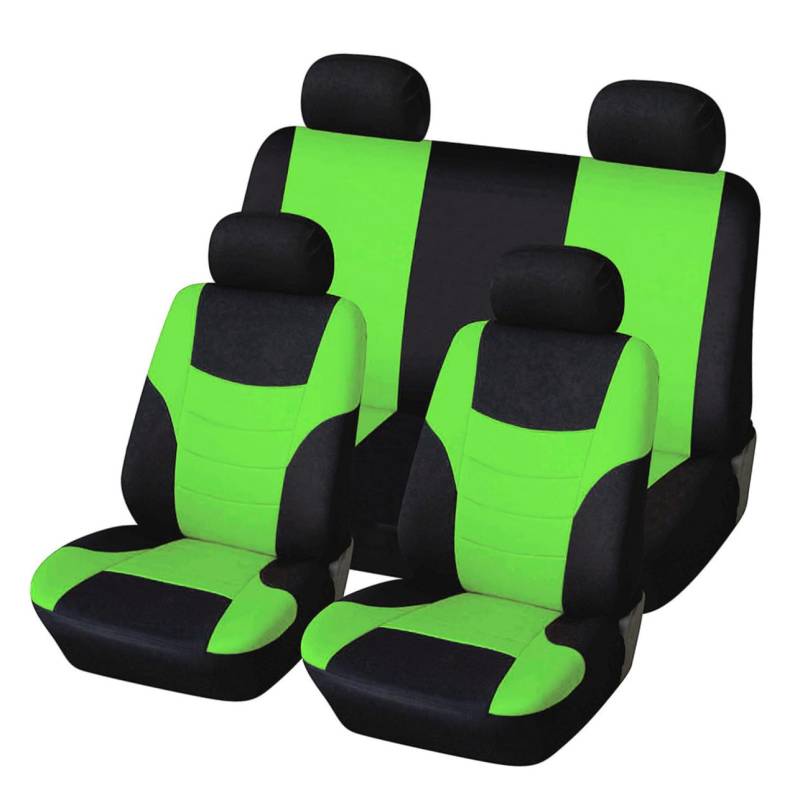 Ciieeo 8 Stück Autositzüberzug Hallo Schutz Universal- Neon Autositzbezüge Autositzbezug Aus Stoff Automobilsitzabdeckungen Fahrersitzabdeckung Sitzbezüge Auto Light Green von Ciieeo