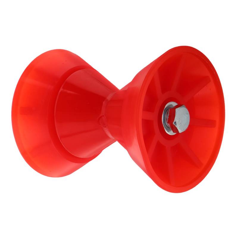 Ciieeo Anhängerrad Bootsanhängerrolle Marine Bugrolle Anhänger Bugführung Hochleistungs Bugrolle Bootswindenrolle Anhängerteile Rolle Anhängerführungsrolle Glockenrolle Roter Kunststoff von Ciieeo