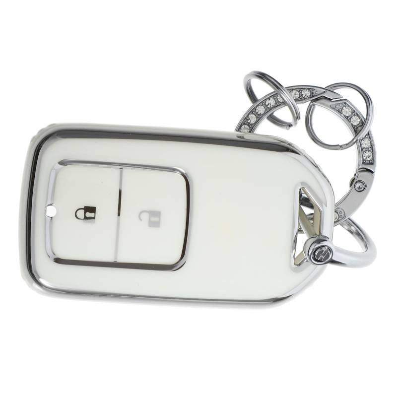 Ciieeo Autoschlüssel-Schutzhülle Schlüsselabdeckung Schlüsseletui für Autoschlüssel fob schlüssel Abdeckung schlüssel schutzhülle Schlüsselanhänger-Schlüsselanhänger-Hüllen TPU Weiß von Ciieeo