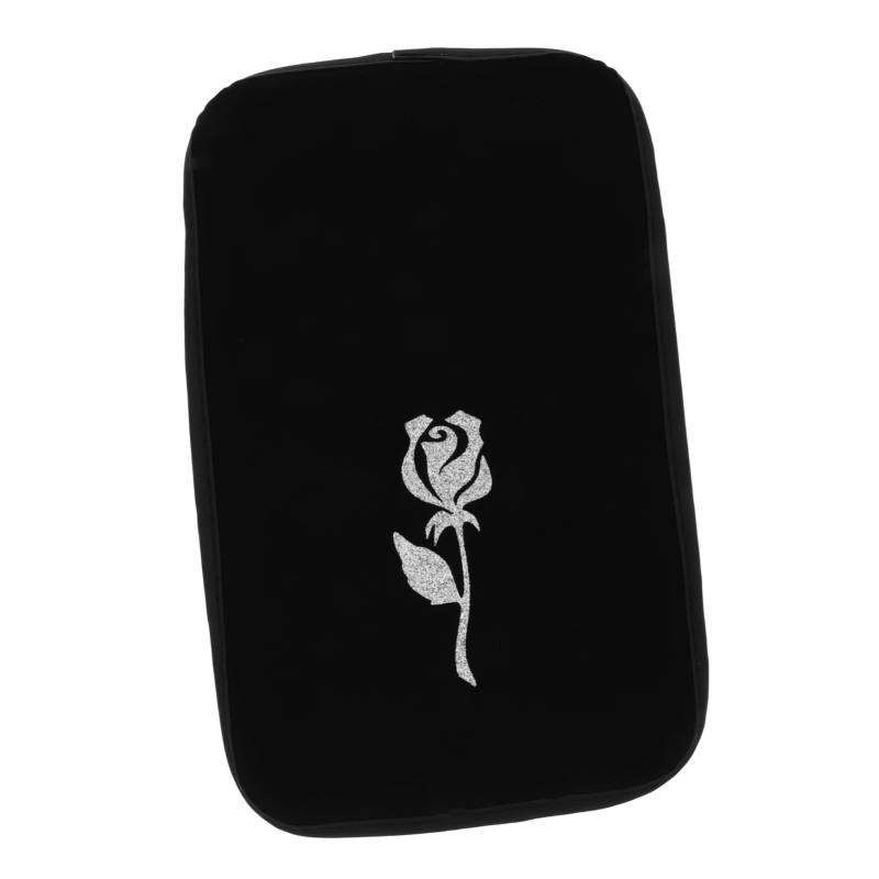 Ciieeo Box Rose Armlehnenbox Matte Kofferraum Organizer Auto Mittelkonsolen Pad Konsolenabdeckung Zubehör Innenkissen Autoinnenausstattung Autozubehör Silber Pu Leder von Ciieeo