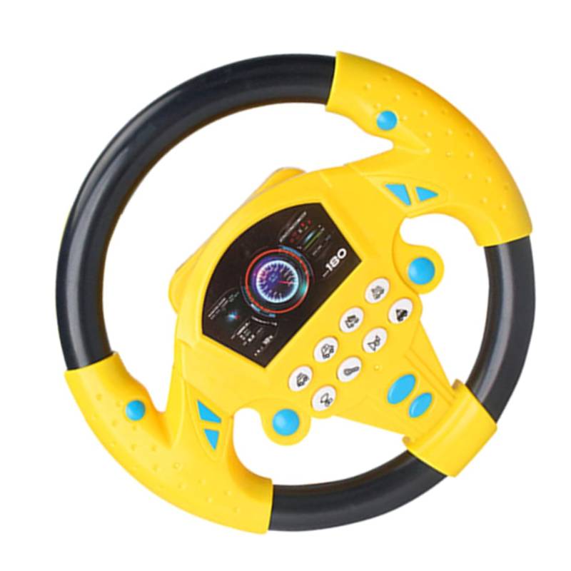 Ciieeo Lenkradsimulator Beifahrer Kinderautositzspielzeug Kleines Spielzeuglenkrad Für Simuliertes Mini Lenkrad Für Fahrer Kinderlenkrad Kunststoff Gelb von Ciieeo