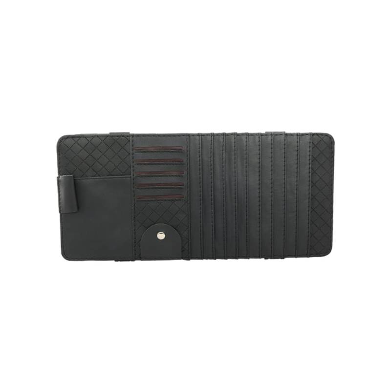 Ciieeo Multifunktionale Sonnenblende Leder Organizer Für Auto CD Halter Stift Und Kartenaufbewahrung Praktische Fahrzeuglagerung Schwarz von Ciieeo