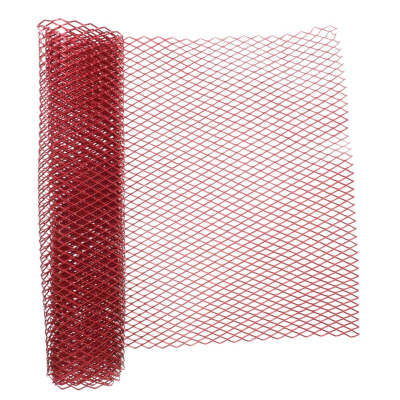 Ciieeo Stoßfänger Kühlergrill Grilleinsatz Lkw-Grill Gitterschutz Gittereinsätze im Frontgrill Autozubehör außen Drahtgeflechtsieb Grillschutz Aluminiumlegierung rot von Ciieeo