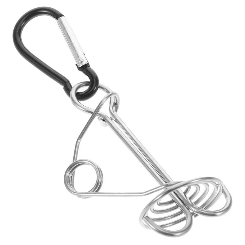 Ciieeo Zeltnagelzubehör praktische Zeltschnallen tragbarer Seilspanner Zeltseilschnalle verschleißfester Seilspanner Federschnalle Federzeltschnallen Metall Black von Ciieeo