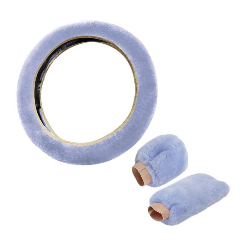 Super Weiche Plüsch Auto Lenkrad Abdeckung Universal Lenker Warm Pelz 37/38cm P4N6 Auf Faux Lenkrad Auto von Cikiki
