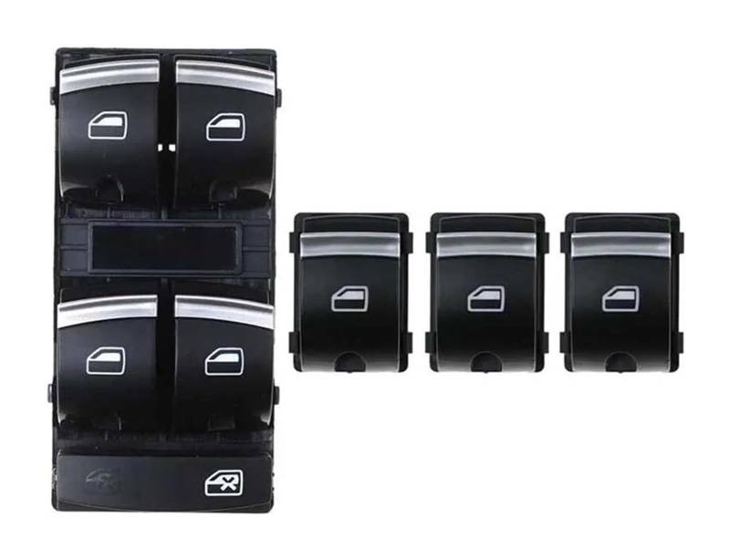 Fensterheber Hauptschalter Abdeckung Für A3 8P A6 S6 RS6 C6 Q7 2004-2011 Hauptfensterschalter-Steuertaste 4F0959851H 4F0959855(A Set) von Ciloc