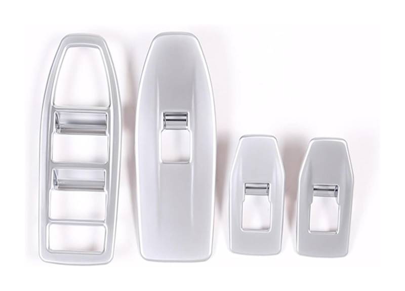 Fensterheber Hauptschalter Abdeckung Für B&MW X1 U11 2023 2024 Auto Fenster Glas Hebe Tasten Rahmen Trim Aufkleber Auto Zubehör Auto Innen Aufkleber(Silber) von Ciloc