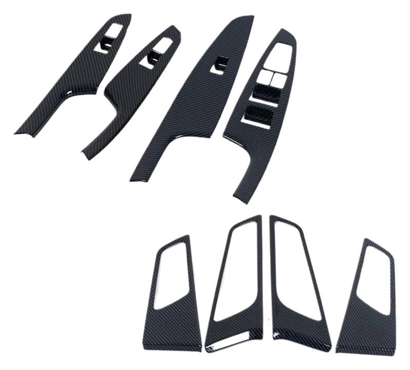 Fensterheber Hauptschalter Abdeckung Für Hyundai Für Tucson 2015-2020 Auto Fensterheber Schalter Taste Panel Schalter TrimInterior Aufkleber(1set With Button) von Ciloc
