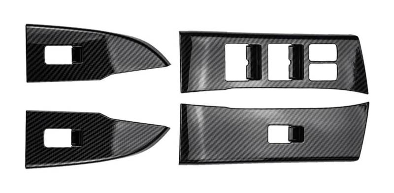 Fensterheber Hauptschalter Abdeckung Für ISUZU Für D-MAX Für MU-X 2012-2019 4-teilige Fensterheber-Trimmschalter-Tastenfeldabdeckung Auto-Innentürgriffe(Right Hand Drive) von Ciloc