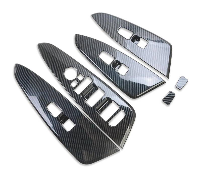 Fensterheber Hauptschalter Abdeckung Für KIA Für Sportage NQ5 2021-2024 Autotür Armlehne Panel Fensterheber Schalter Taste Abdeckung Trim(Carbon Fiber) von Ciloc