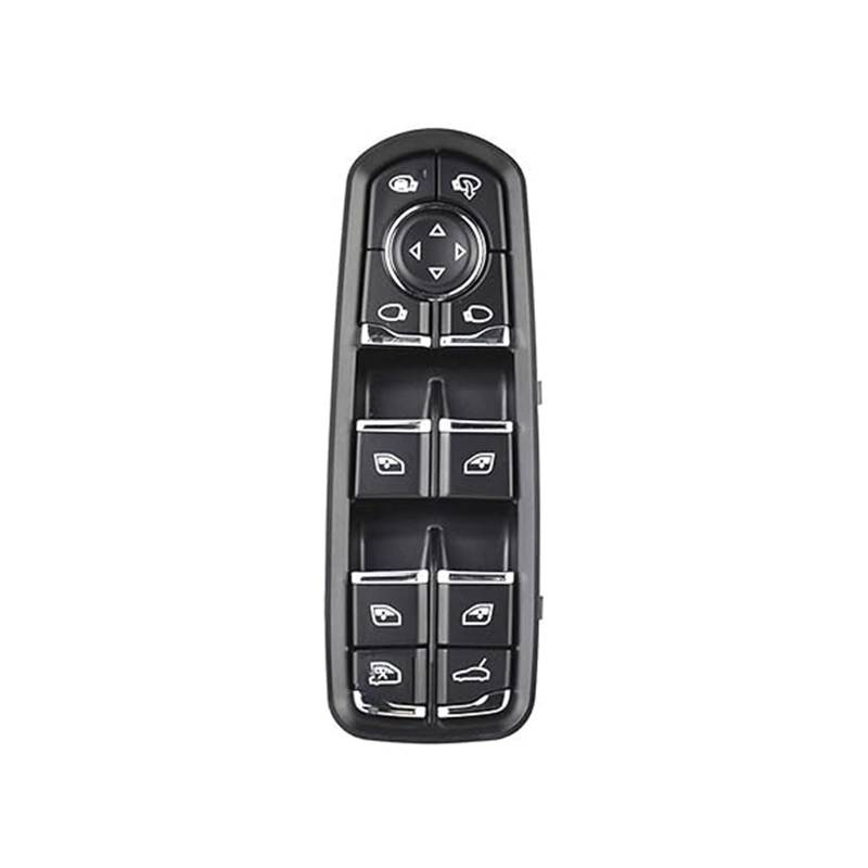 Fensterheber Hauptschalter Abdeckung Für Panamera Für Cayenne Für Macan 2010-2018 Fahrer Fenster Control Schalter Taste Power Fenster Schalter(With Window Logo) von Ciloc