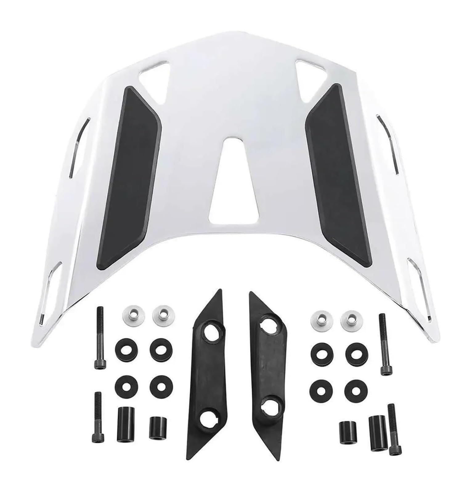 Gepäckträger Hinten Für Gold Für Wing Non-Tour 2018-2023 Motorrad-Heckträger Gepäckträger Heckgepäckträger Regalhalterung(Chrom) von Ciloc