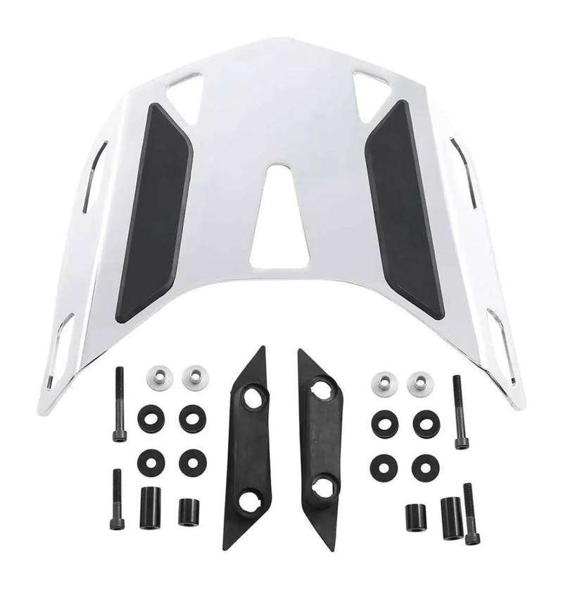 Gepäckträger Hinten Für Gold Für Wing Non-Tour 2018-2023 Motorrad-Heckträger Gepäckträger Heckgepäckträger Regalhalterung(Chrom) von Ciloc