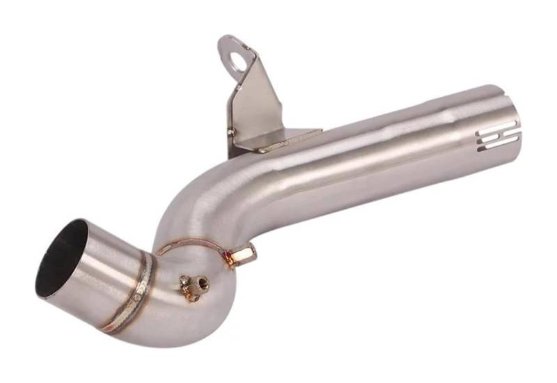 Motorrad Auspuff Mittelrohr Für B&MW F750GS F850GS F750 GS 2018-2021 Motorradauspuff Endschalldämpfer Motorrad Escape Modify Middle Link Pipe Schalldämpfer(Stainless Steel) von Ciloc