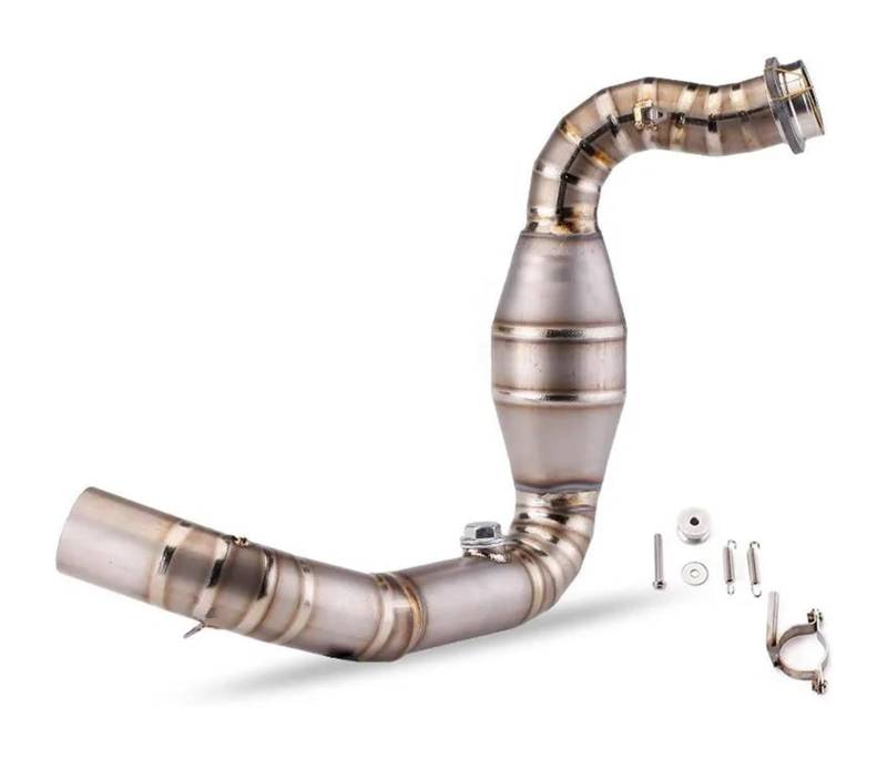 Motorrad Auspuff Mittelrohr Für B&MW G310R G310GS 2017 2018–2021 Motorrad-Auspuff Escape Komplettsystem 51 Mm Schalldämpfer Mittelverbindungsrohr(Titanium Alloy) von Ciloc