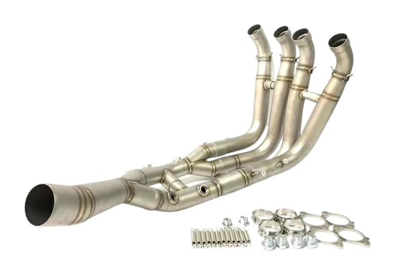 Motorrad Auspuff Mittelrohr Für B&MW S1000R S1000RR 2019-2023 Slip On Motorrad Auspuff Flucht Front Link Rohr Ändern Schalldämpfer Rohr von Ciloc