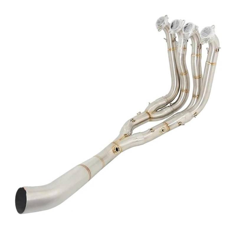 Motorrad Auspuff Mittelrohr Für B&MW S1000RR 2010-2018 S1000R 2015-2018 Slip-On-Motorradauspuff-Komplettsystem Front-Header-Verbindungsrohr 60 Mm(Silber) von Ciloc