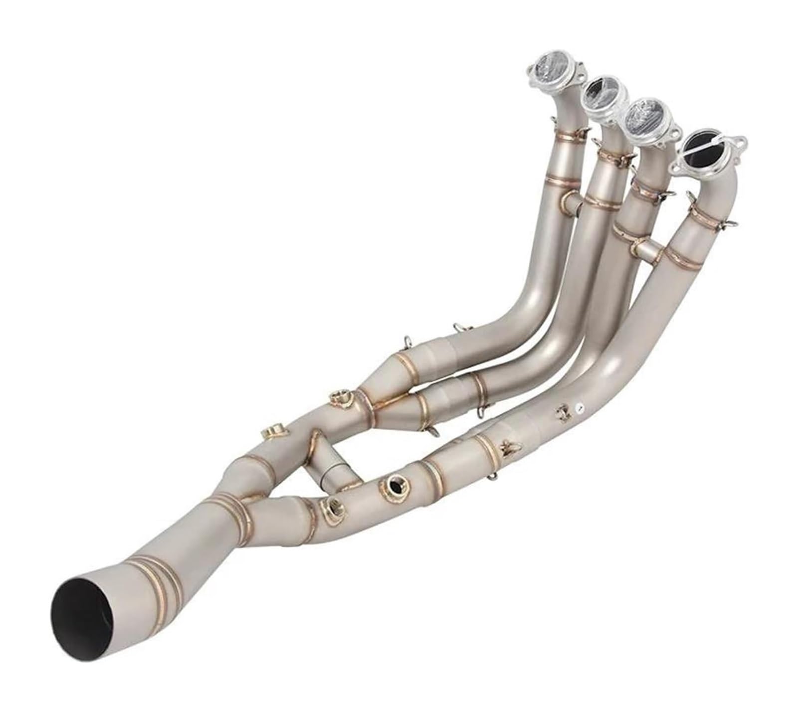 Motorrad Auspuff Mittelrohr Für B&MW S1000RR 2019-2022 S1000R 2021 2022 Motorradauspuff-Fluchtsystem Front-Link-Rohr Modifizierter Schalldämpfer(Silber) von Ciloc