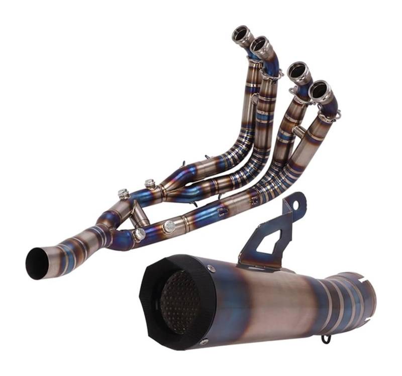 Motorrad Auspuff Mittelrohr Für B&MW S1000RR 2019-2022 S1000R 2021 2022 Titanlegierung Auspuffanlage Motorrad Auspuff Schalldämpfer Endrohr Front Link Tube(2) von Ciloc