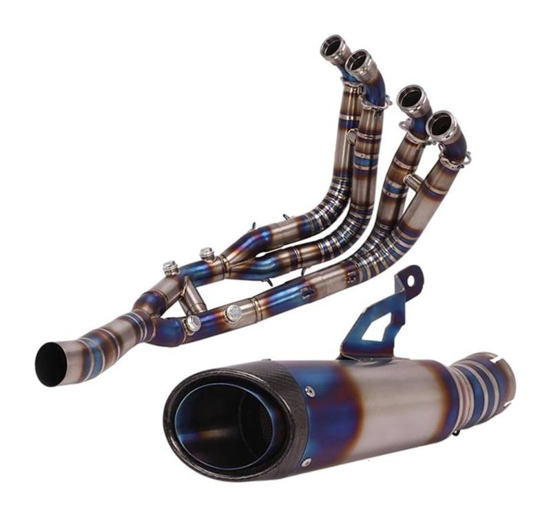 Motorrad Auspuff Mittelrohr Für B&MW S1000RR 2019-2022 S1000R 2021 2022 Titanlegierung Auspuffanlage Motorrad Auspuff Schalldämpfer Endrohr Front Link Tube(3) von Ciloc
