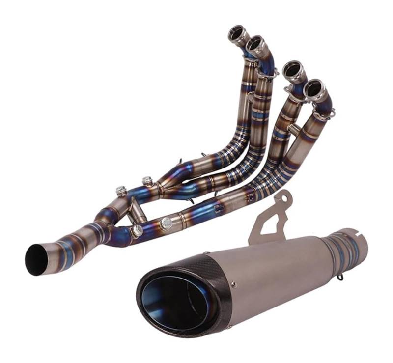 Motorrad Auspuff Mittelrohr Für B&MW S1000RR 2019-2022 S1000R 2021 2022 Titanlegierung Auspuffanlage Motorrad Auspuff Schalldämpfer Endrohr Front Link Tube(4) von Ciloc