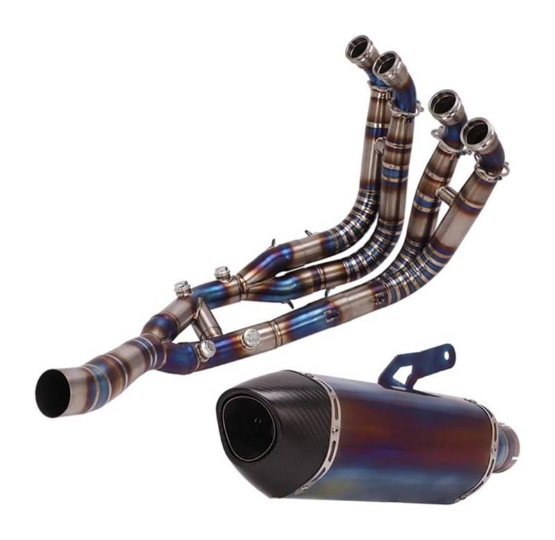 Motorrad Auspuff Mittelrohr Für B&MW S1000RR 2019-2022 S1000R 2021 2022 Titanlegierung Auspuffanlage Motorrad Auspuff Schalldämpfer Endrohr Front Link Tube(6) von Ciloc