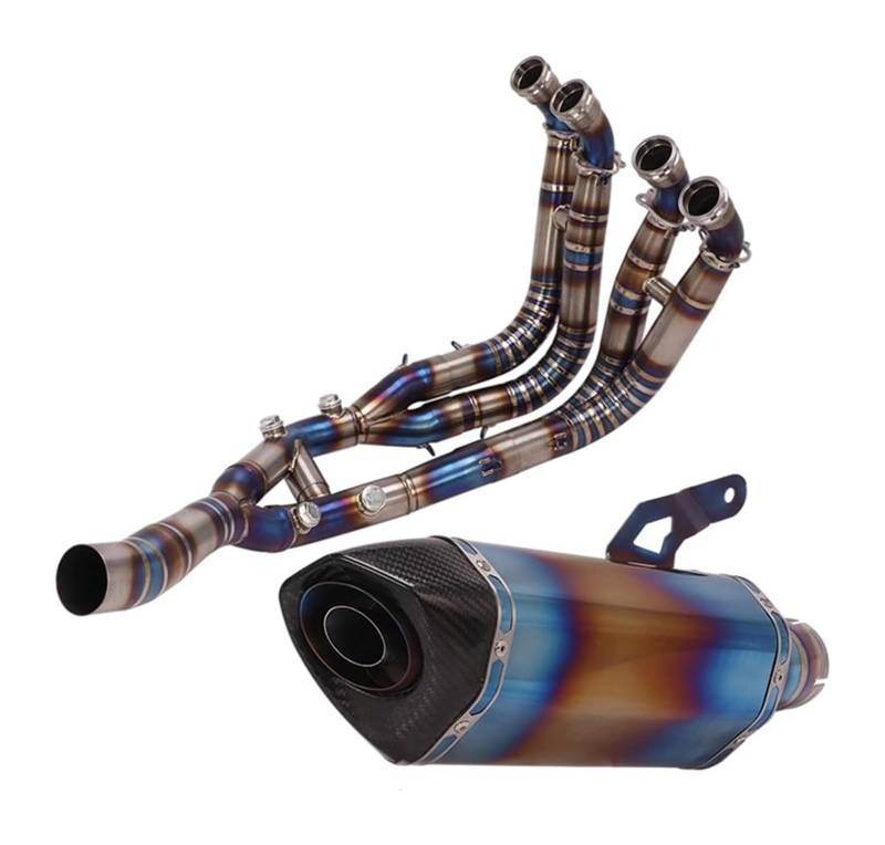 Motorrad Auspuff Mittelrohr Für B&MW S1000RR 2019-2022 S1000R 2021 2022 Titanlegierung Auspuffanlage Motorrad Auspuff Schalldämpfer Endrohr Front Link Tube(7) von Ciloc