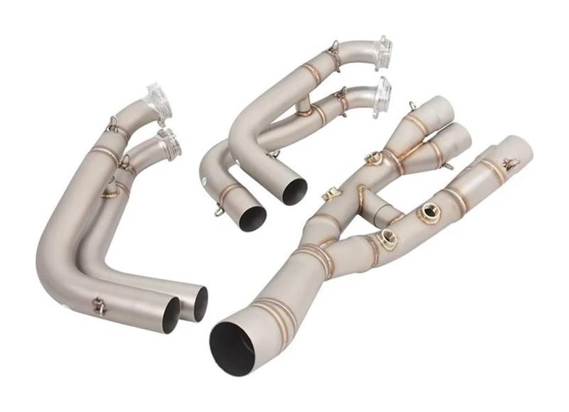 Motorrad Auspuff Mittelrohr Für B&MW S1000RR 2019-2023 Motorrad Auspuff Flucht Header Rohr Front Stecker Link Rohr Edelstahl von Ciloc