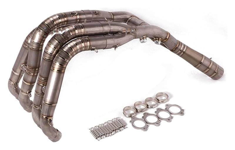 Motorrad Auspuff Mittelrohr Für B&MW S1000RR 2020 2019 Titanlegierung Slip On Motorrad Auspuffrohr Escape Front Mid Link Pipe Schalldämpfer Komplettsystem(2) von Ciloc