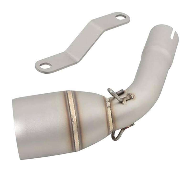Motorrad Auspuff Mittelrohr Für B&enelli TNT 125 TNT 135 2017-2022 Auspuff Motorrad Auspuff Schalldämpfer Vorne Rohr Auspuff Slip-On Motorrad Auspuffrohr(2) von Ciloc