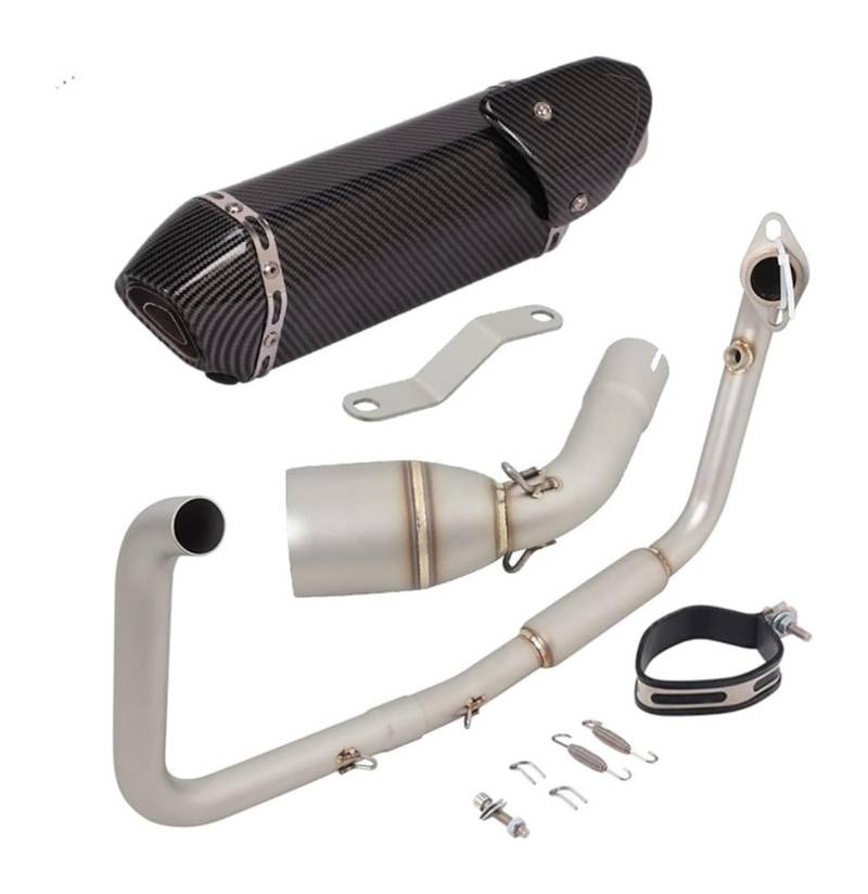 Motorrad Auspuff Mittelrohr Für B&enelli TNT 125 TNT 135 2017-2022 Auspuff Motorrad Auspuff Schalldämpfer Vorne Rohr Auspuff Slip-On Motorrad Auspuffrohr(7) von Ciloc