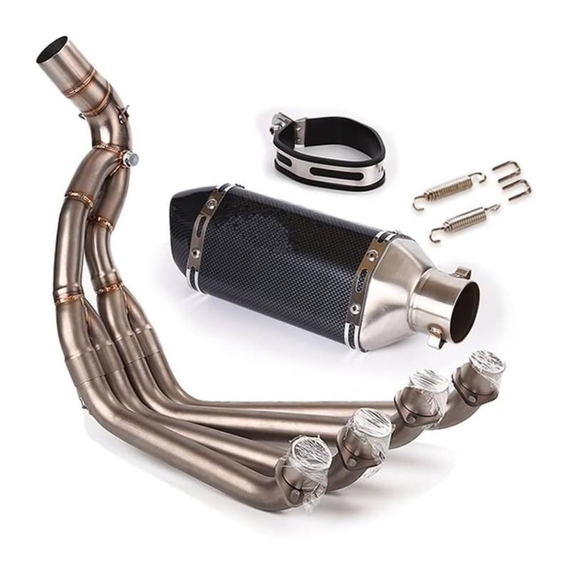 Motorrad Auspuff Mittelrohr Für CB650F CB650R CBR650 CBR650F 2014-2022 51mm Auspuffanlage Schalldämpfer Schwanz Spitze Front Link Rohr Edelstahl Slip Auf(1) von Ciloc