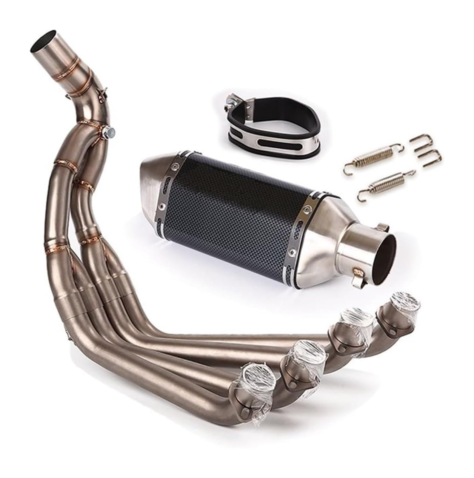 Motorrad Auspuff Mittelrohr Für CB650F CB650R CBR650 CBR650F 2014-2022 51mm Auspuffanlage Schalldämpfer Schwanz Spitze Front Link Rohr Edelstahl Slip Auf(2) von Ciloc