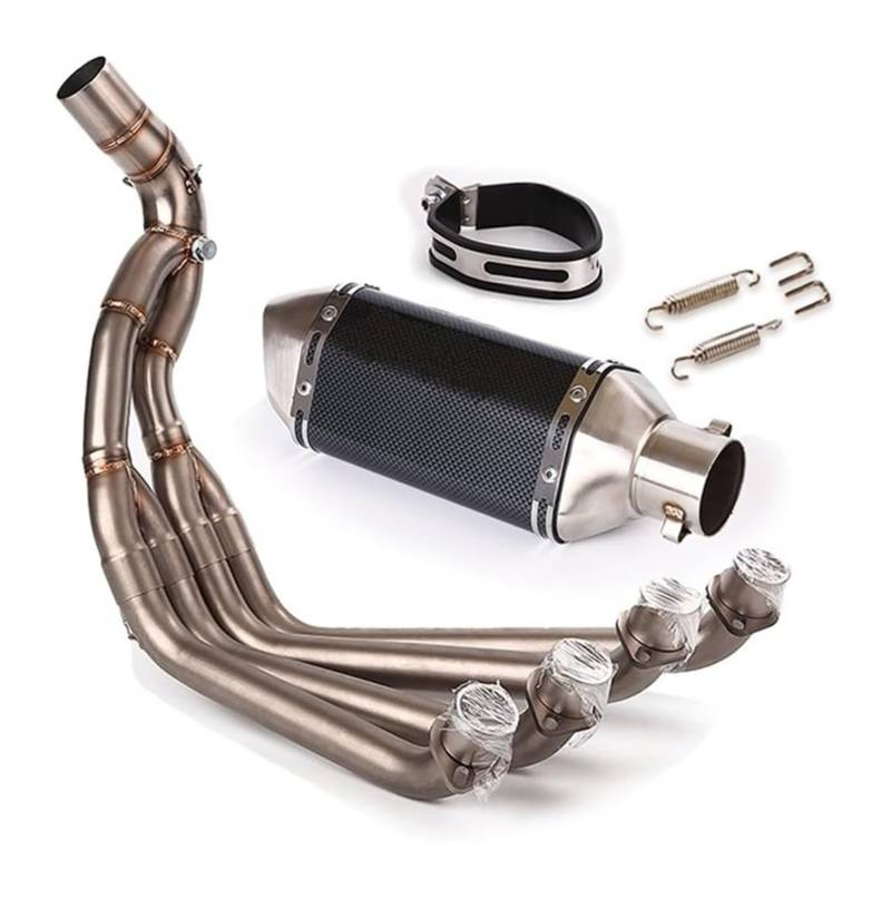 Motorrad Auspuff Mittelrohr Für CB650F CB650R CBR650 CBR650F 2014-2022 51mm Auspuffanlage Schalldämpfer Schwanz Spitze Front Link Rohr Edelstahl Slip Auf(2) von Ciloc