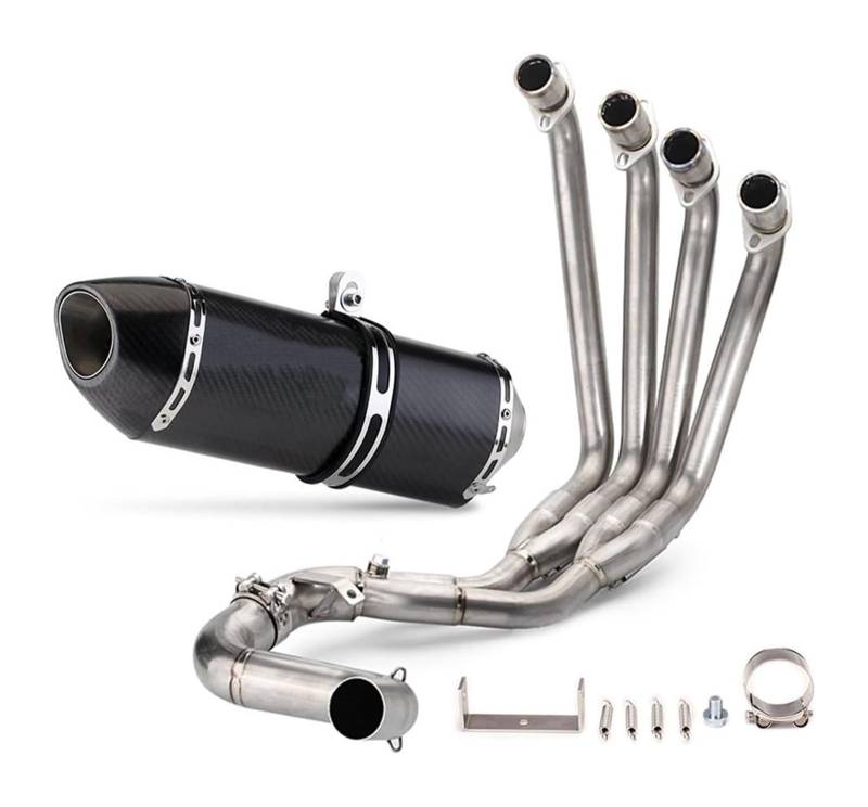 Motorrad Auspuff Mittelrohr Für CBR650R CB650F CB650R CBR650F Motorrad Auspuff System Modifizierte Front Link Rohr Flucht Carbon DB Killer Slip Auf(7) von Ciloc