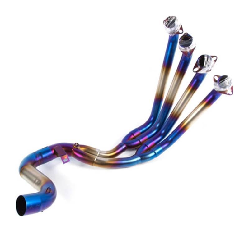 Motorrad Auspuff Mittelrohr Für CBR650R CB650R CB650F CBR650F 2014-2021 Motorrad-Komplettsysteme Auspuffschalldämpfer Slip On Modifiziertes Frontrohr(2) von Ciloc