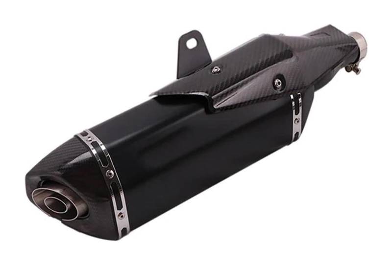 Motorrad Auspuff Mittelrohr Für FO&RZA 750 Nss750 NSS 750 2021 Motorrad Auspuff Endschalldämpfer Auspuff Escape Modifizierte Schalldämpfer Verbindungsrohr(Schwarz) von Ciloc