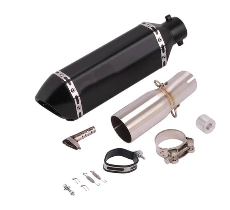 Motorrad Auspuff Mittelrohr Für K&YMCO AK550 AK 550 Motorrad Auspuff Escape Systen Geändert Mittleren Link Rohr Anschluss 51mm Schalldämpfer Slip Auf(Type 1) von Ciloc