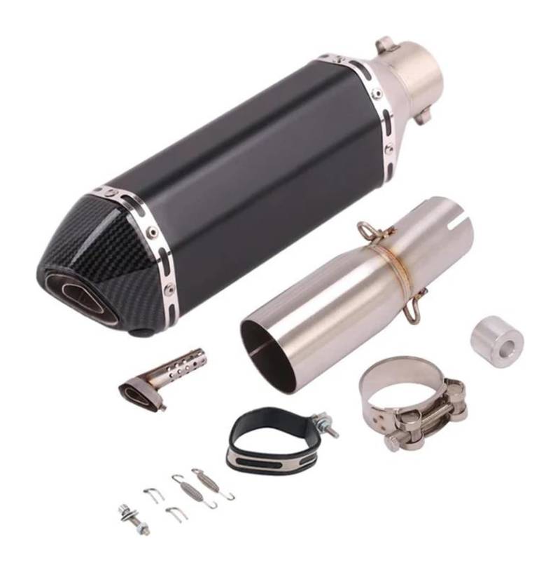 Motorrad Auspuff Mittelrohr Für K&YMCO AK550 AK 550 Motorrad Auspuff Escape Systen Geändert Mittleren Link Rohr Anschluss 51mm Schalldämpfer Slip Auf(Type 3) von Ciloc