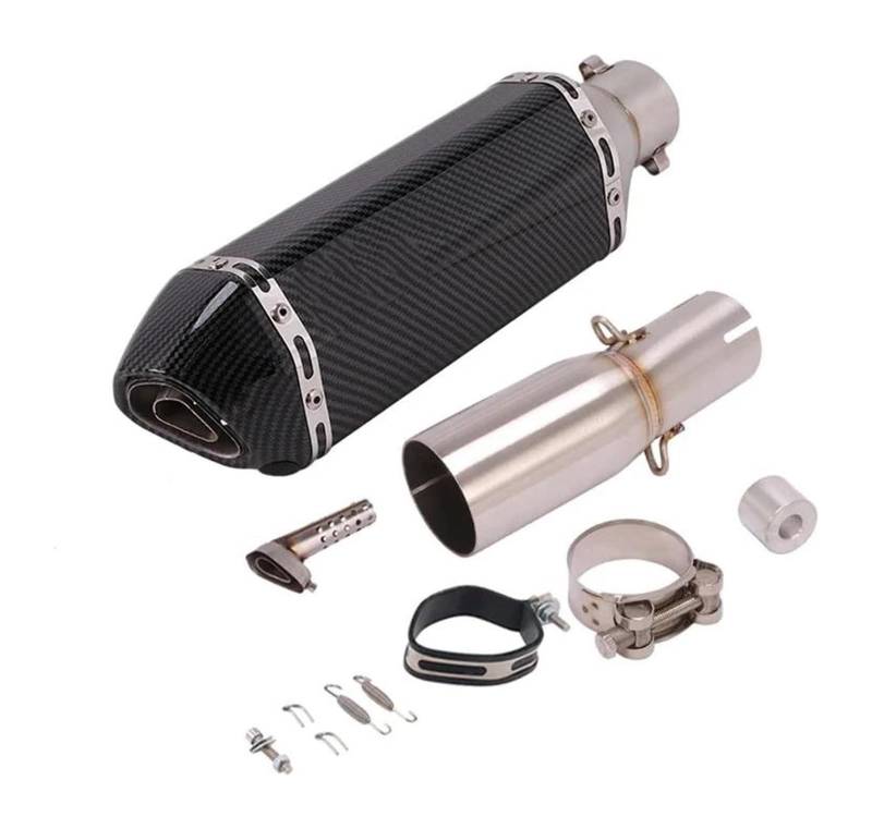 Motorrad Auspuff Mittelrohr Für K&YMCO AK550 AK 550 Motorrad Auspuff Flucht Systen Modifizierte Mittleren Link Rohr Anschluss 51mm Schalldämpfer Slip Auf(Type 5) von Ciloc