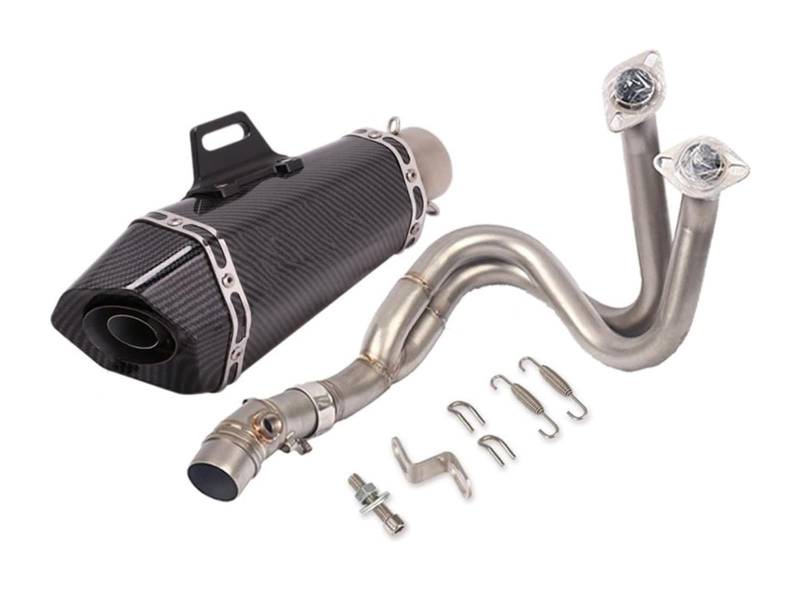 Motorrad Auspuff Mittelrohr Für Kawa&saki ER6N ER6F Für 650 Z650 Motorradauspuff Flucht Vollsystem Schalldämpfer DB Mörder Vorne Mitte Link Rohr(5) von Ciloc