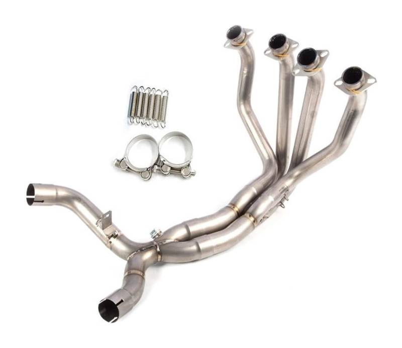 Motorrad Auspuff Mittelrohr Für Kawa&saki Z1000 Z1000SX 2010-2020 Motorrad Volle Abgas Systeme Auspuffrohr Vorne Link Rohr Esacpe Schalldämpfer(Titanium Alloy C) von Ciloc