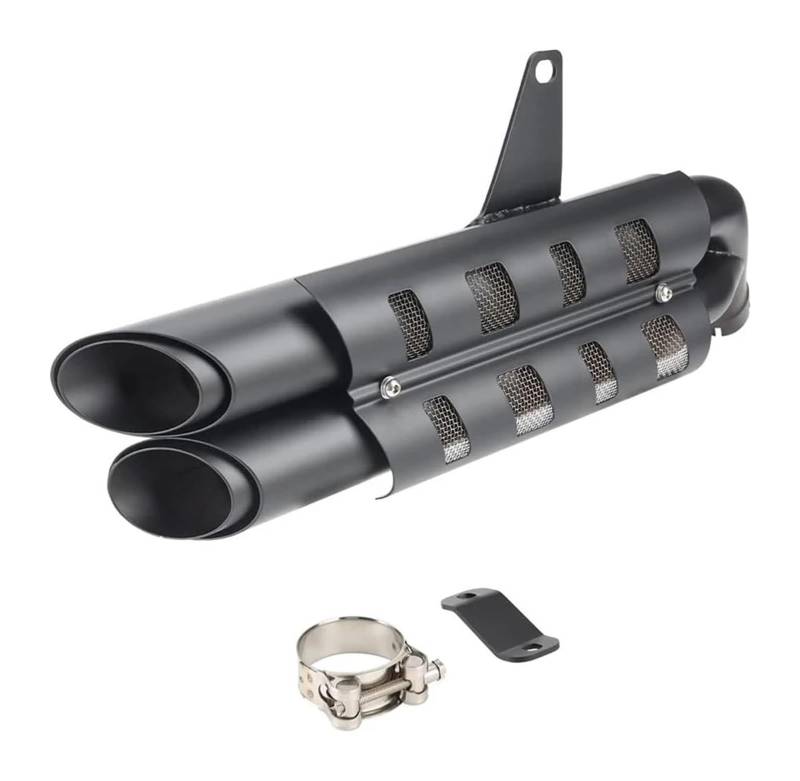 Motorrad Auspuff Mittelrohr Für Rebel CMX 300 CMX 500 2017-2023 Motorradauspuff Slip-on Schalldämpfer Rohr Rohr Motorrad Auspuff Endschalldämpfer(Double Pipe) von Ciloc
