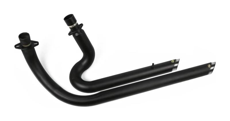 Motorrad Auspuff Mittelrohr Für Steed Für Shadow 400 600 VLX400 VLX600 VT600C VT600 Stahl Edelstahl Volle Abgasanlage Rohr Kit Schalldämpfer Schalldämpfer(Schwarz) von Ciloc