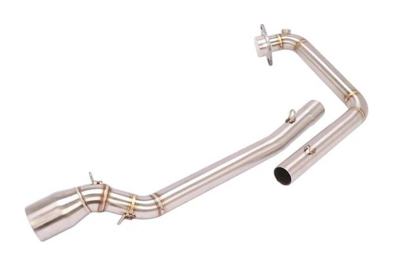 Motorrad Auspuff Mittelrohr Für Suz&uki GSX150R GSXR150 GSX-S150 GSX S150 Motorrad Volle System Auspuff Flucht Ändern 50,8 MM Vorne Link Rohr(Silber) von Ciloc