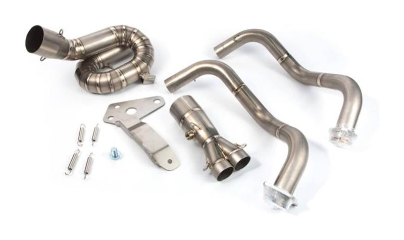 Motorrad Auspuff Mittelrohr Für Y&amaha Für MT07 FZ07 2014-2021 XSR700 Vollsysteme Motorradauspuff Schalldämpfer Slip On Frontrohr Modifiziertes Motorcross(A3(Titanium Alloy)) von Ciloc