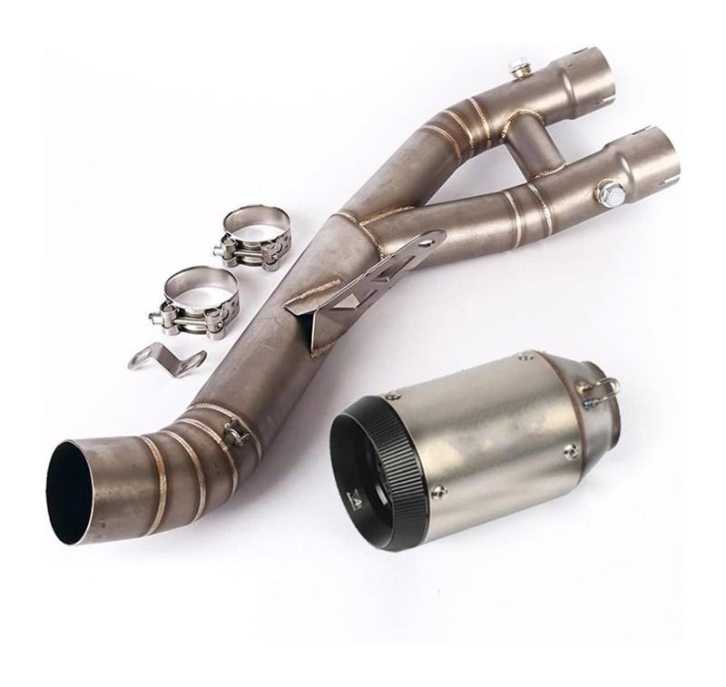 Motorrad Auspuff Mittelrohr Für Y&amaha R1 YZF-R1 Für MT10 2015-2022 Motorradauspuffanlage Mid Link Pipe Connect 60,5 Mm Schalldämpfer(1) von Ciloc