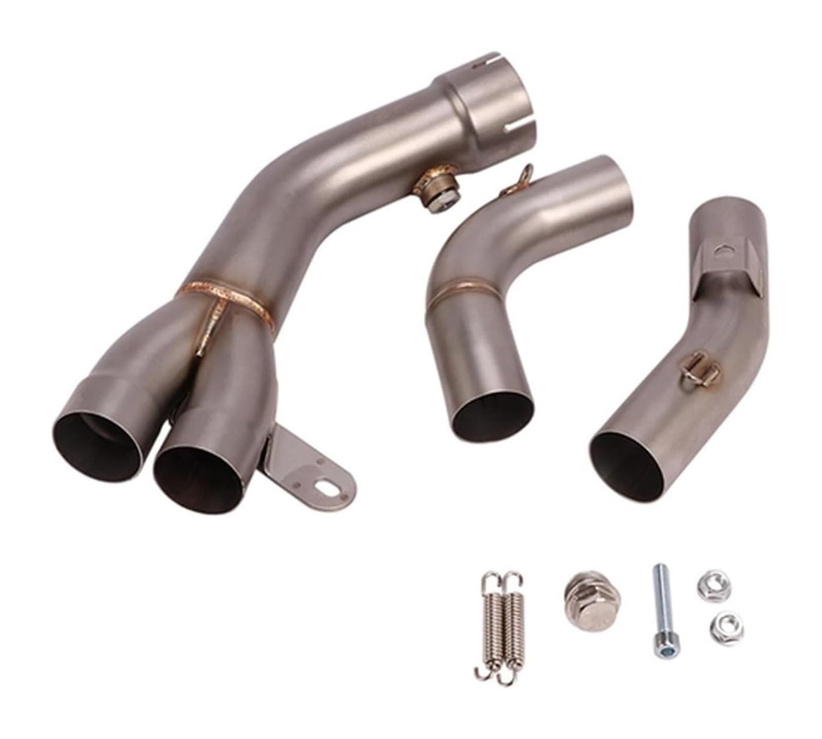 Motorrad Auspuff Mittelrohr Für Y&amaha YZF R1 2009-2014 Motorradauspuff Escape Modifizierter Katalysator Mid Link Pipe Eliminator Verbesserter Schalldämpfer(Stainless Steel B) von Ciloc