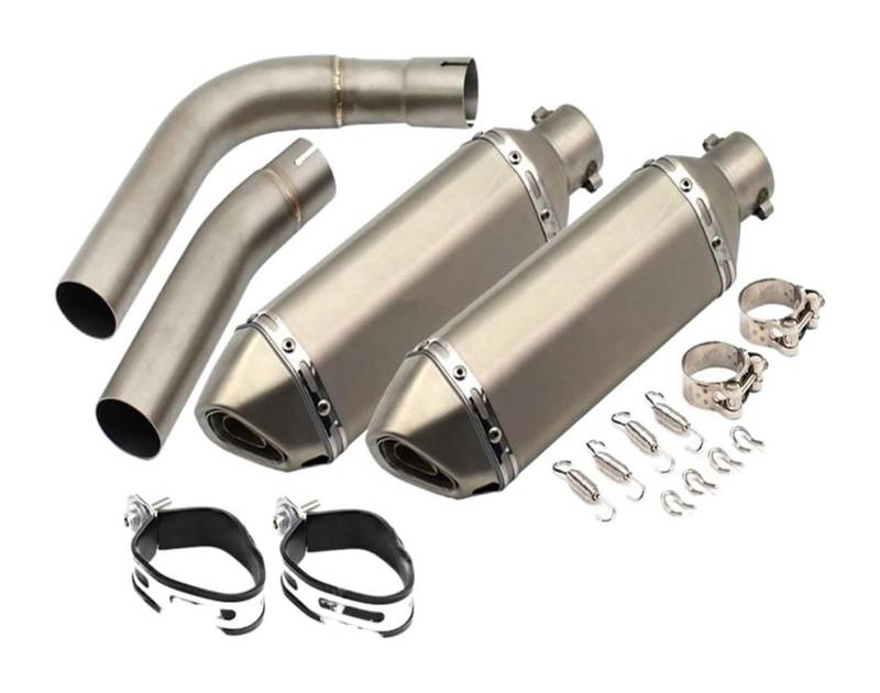 Motorrad Auspuff Mittelrohr Für Y&amaha YZF R1 2009-2014 Motorradauspuff Schalldämpfersystem Mid Link Pipe Carbon Face Schalldämpfer Auspuff Escape Moto(1) von Ciloc